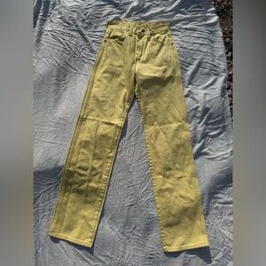 Vintage Wrangler Yellow Straight-Leg Jeans, Size 5